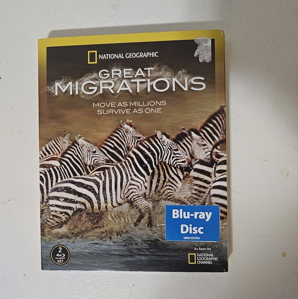 National Geographic Great Migrations Blu-ray Disc New with dust jacket